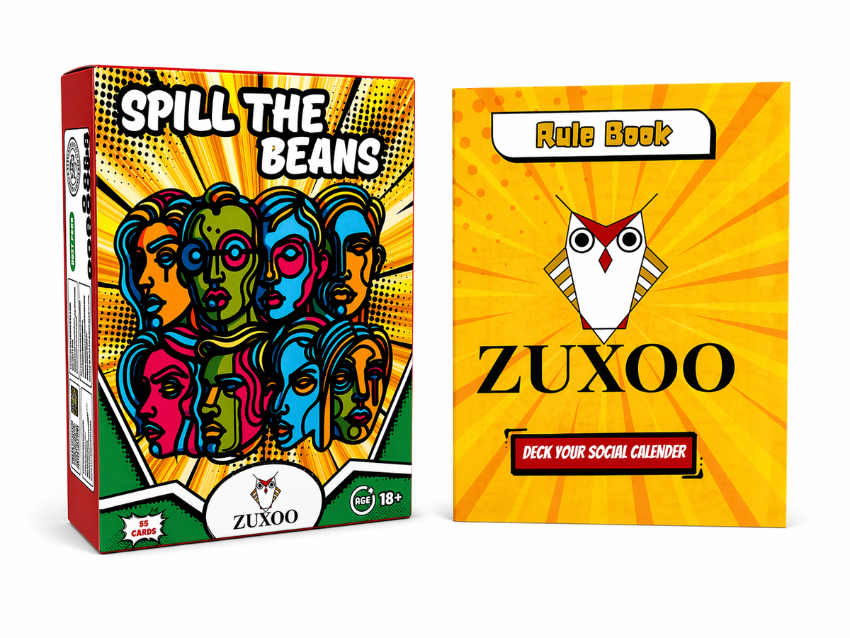 Zuxoo Spill The Beans Card Game | Never Have I Ever Party Game (55 Cards)